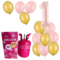 Helium - Balonkov buket 1 narozeniny rovo zlat