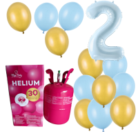 Helium - Balonkov buket 2 modro zlat