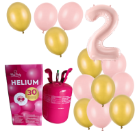 Helium - Balonkov buket 2 narozeniny rovo zlat
