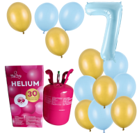 Helium - Balonkov buket 7 modro zlat