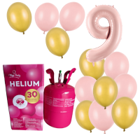 Helium - Balonkov buket 9 rovo zlat
