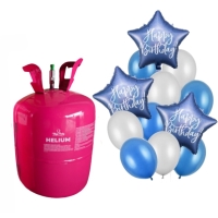 Helium a balonky -  Oslava narozenin v modr