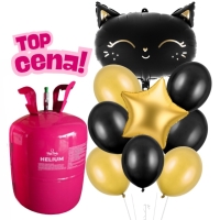 Helium na 30 bal�nk� s balonkov�m buketem s ko�kou