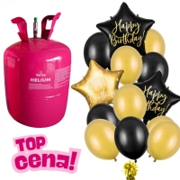 Helium set - Vhodn kombinace balnk a helia Narozeniny Black Gold