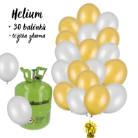 Helium set - Vhodn set helia a balnk zlato stbrn 30 ks
