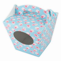 KRABIKA NA CUPCAKE modr s rikami 8ks