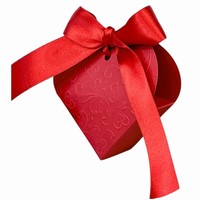 KRABIKA darekov Srdce erven 10x9,5x3,3cm 4ks