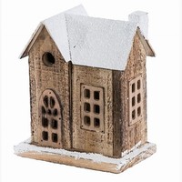 LED domek dreven 13,5 cm x 8 cm x 15 cm