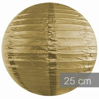 Lampion kulatý 25cm zlatý
