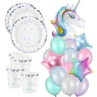 Party set Unicorn stars - pre 6 osb s balnikmi