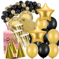 Party set s hliom - vek zlat narodeninov party pre 6 osb