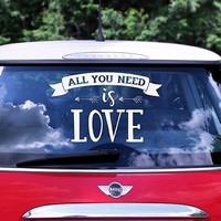 SAMOLEPKA na auto All you need is love bl 33x45cm