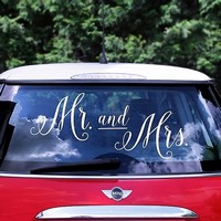 SAMOLEPKA na auto Mr. and Mrs. Bílá