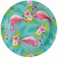 TALÍŘE papírové Flamingo Paradise 23cm 8ks