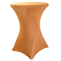 TENTino Elastick obrus STANDARD na koktailov bistro stl 60 cm VIAC FARIEB Farba obrusu: ZLAT / GOLD
