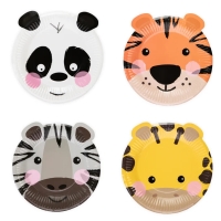 Tanieriky papierov Zvierat zo ZoO 18 cm, 4 ks