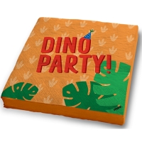 Servítky papierové Dino party Color 33x33 cm, 20 ks