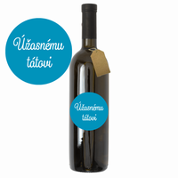 Darčekové víno Sauvignon s českým textom "Úžasnému tátovi"