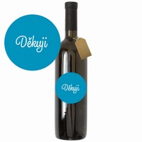 Darčekové víno s českým nápisom "Děkuji" - Rulandské šedé