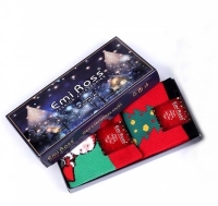 Vianočné ponožky v darčekovom balení 2 ks veľ. 39-42 (zelené, červené)