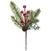 V�tvi�ka zelen� s �ervenou p��zdobou 1 ks