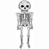 Z�v�sn� f�liov� bal�n Giant Skeleton Halloween 113x320cm