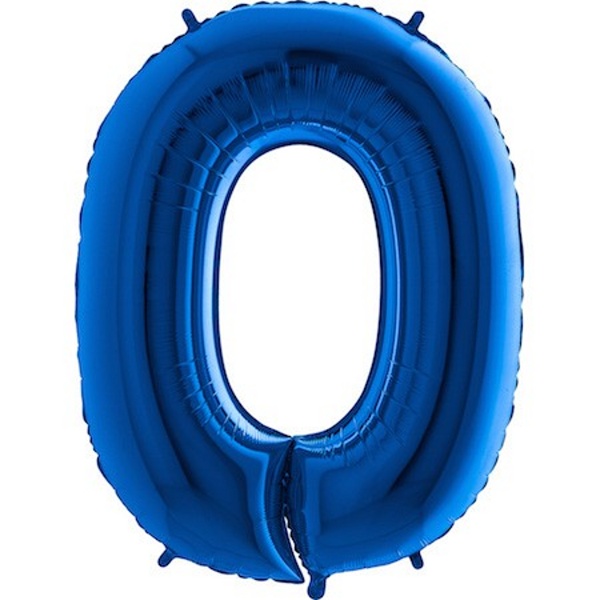 Balón fóliový číslo modré 0