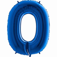 Balón fóliové číslo modré 0