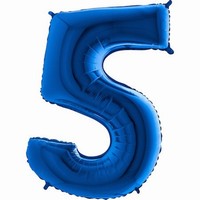 Balón fóliové číslo modré 5