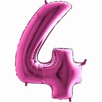 Balón fóliové číslo růžové 4