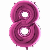 Balón fóliové číslo růžové 8