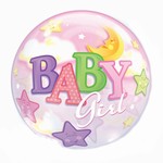 Balónová bublina Baby Girl 1ks