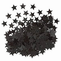 Konfety hvězdičky černé