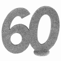 Dekorace na stl "60" stbrn