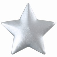 Hvězdička dekorační stříbrná 6ks