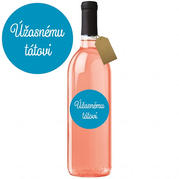 E-shop Darčekové víno " Nejlepšímu tátovi"- Rulandské modré rose 750 ml