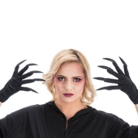 Rukavice �ern� Halloweensk�, dlouh� nehty