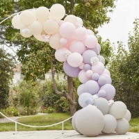 Sada balnk na balnkov oblouk Pastel Rainbow 75 ks