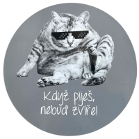 Samolepka "Kdy pije nebu zve" - Leniv maka ed 10 cm
