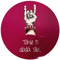 Samolepka "Tohle ti dv slu" punk purple 10 cm