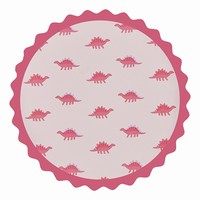 Girl Dino párty, Tanieriky ružové 25 cm, 8 ks