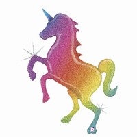 BALNEK fliov Silueta jednoroce duhov s glitry 137 cm