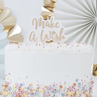 SVÍČKA dortová Make a wish zlatá
