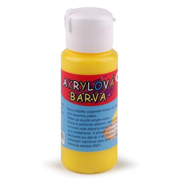 E-shop Akrylová farba žltá 60 ml, 1 ks