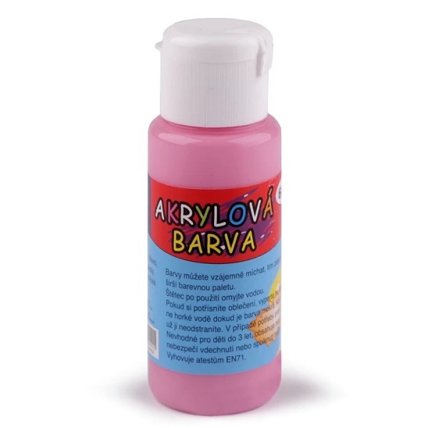 E-shop Akrylová farba sv. ružová 60 ml, 1 ks