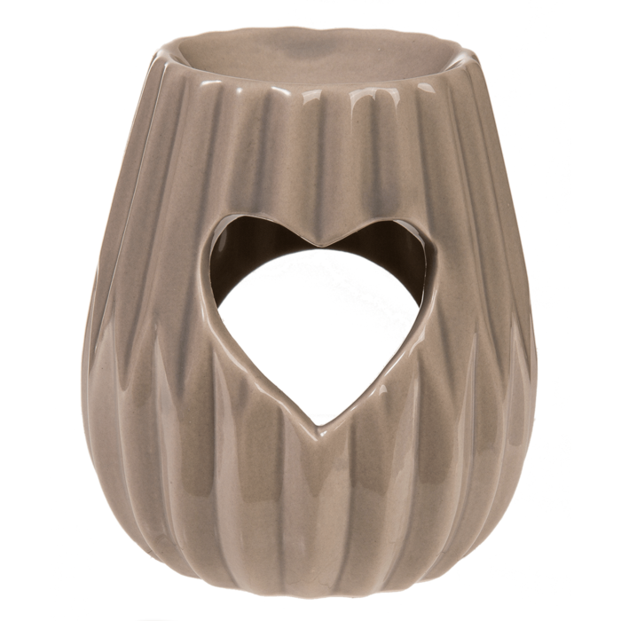 Aromalampa keramick so srdiekom taupe 10 x 7,5 cm