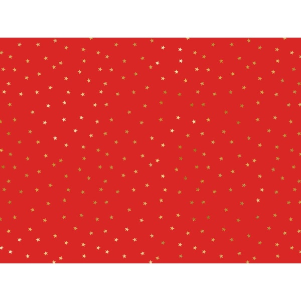 E-shop BALIACI papier červený so zlatými hviezdičkami 70x200cm