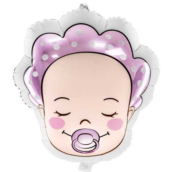 Balónik fóliový Hlava bábätka-dievčatko