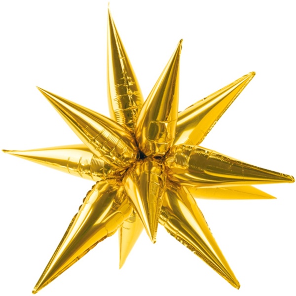Balónik fóliový Hviezda 3D 70cm zlatá