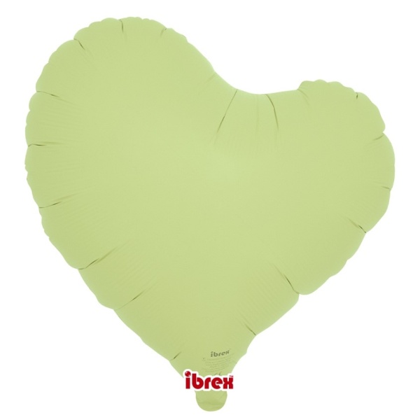 BALÓNIK fóliový Krivé srdce svetlo zelené 35cm 5ks